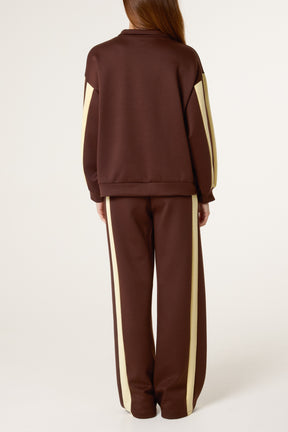 Funnel Neck Zip Up Side Stripe Tracksuit