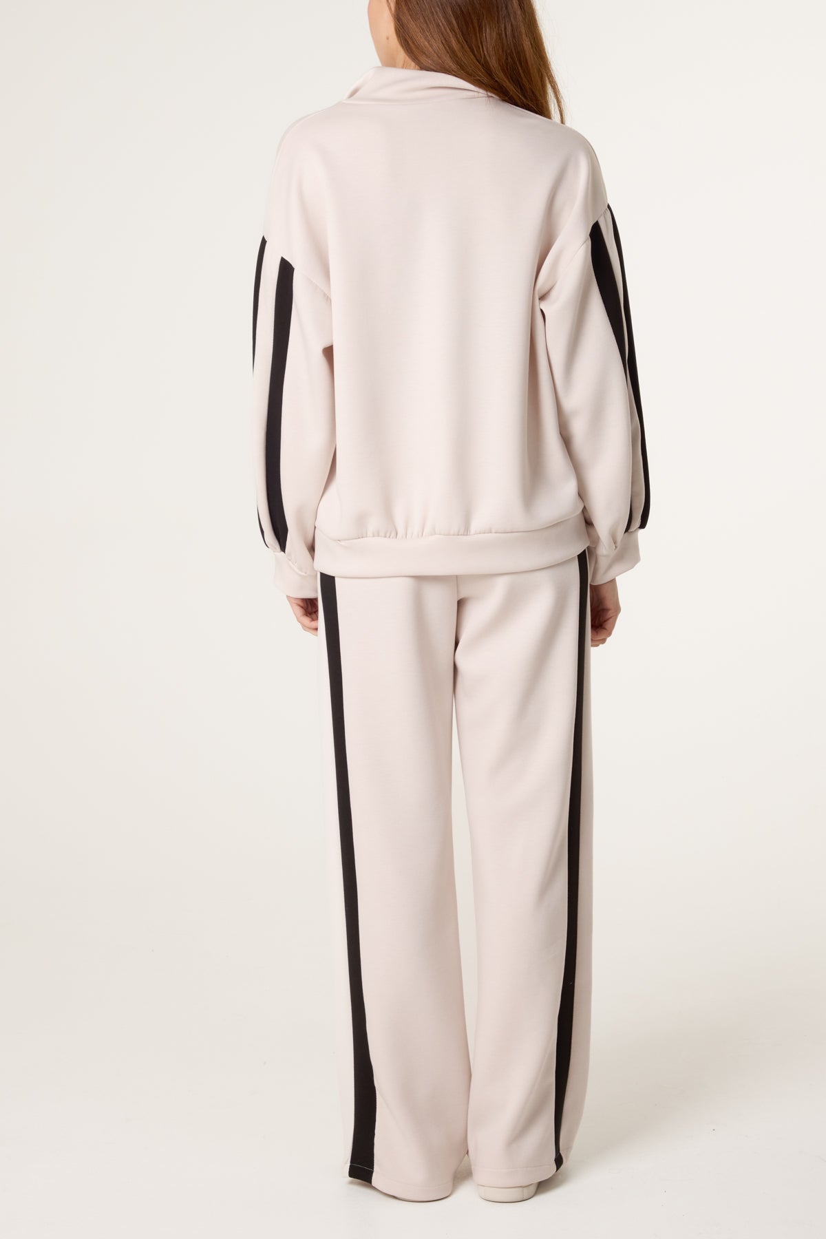 Funnel Neck Zip Up Side Stripe Tracksuit