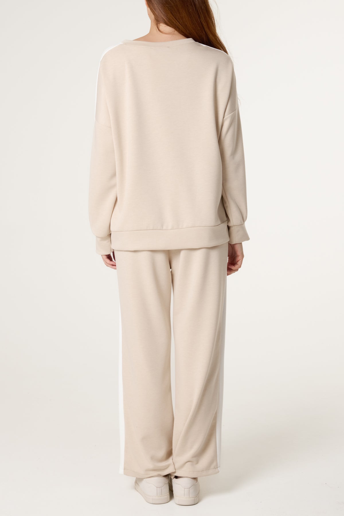 Side Stripe Sweatshirt & Wide Leg Set