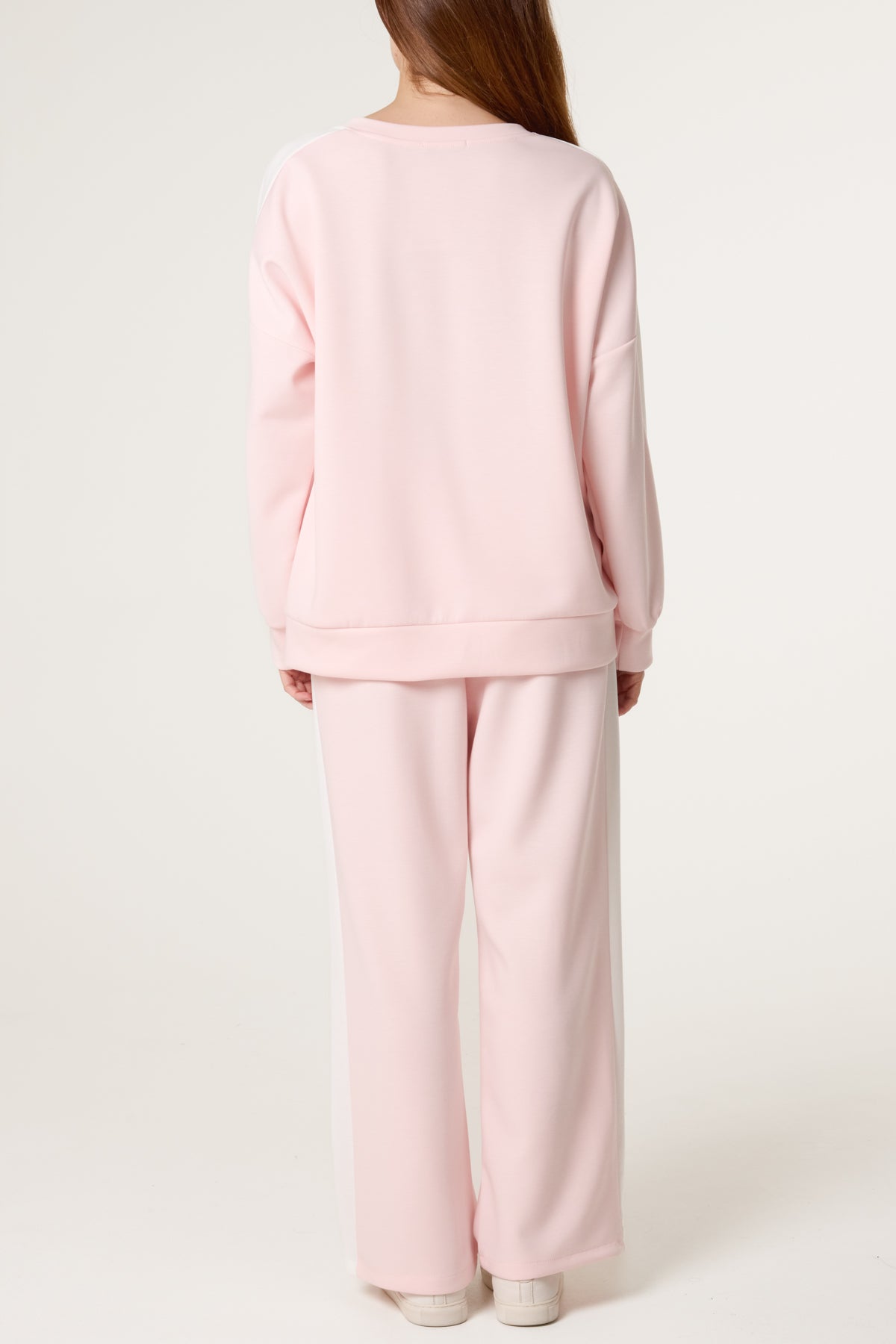 Side Stripe Sweatshirt & Wide Leg Set