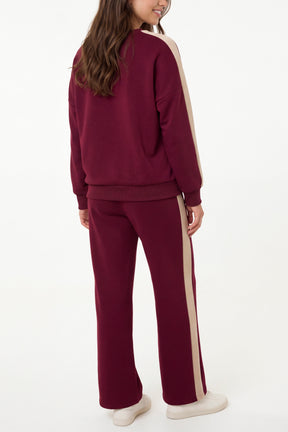 Side Stripe Sweatshirt & Wide Leg Set