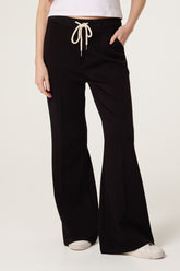 Drawstring Front Crease Flares