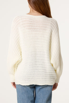 Bow Detail Chunky Knit Jumper