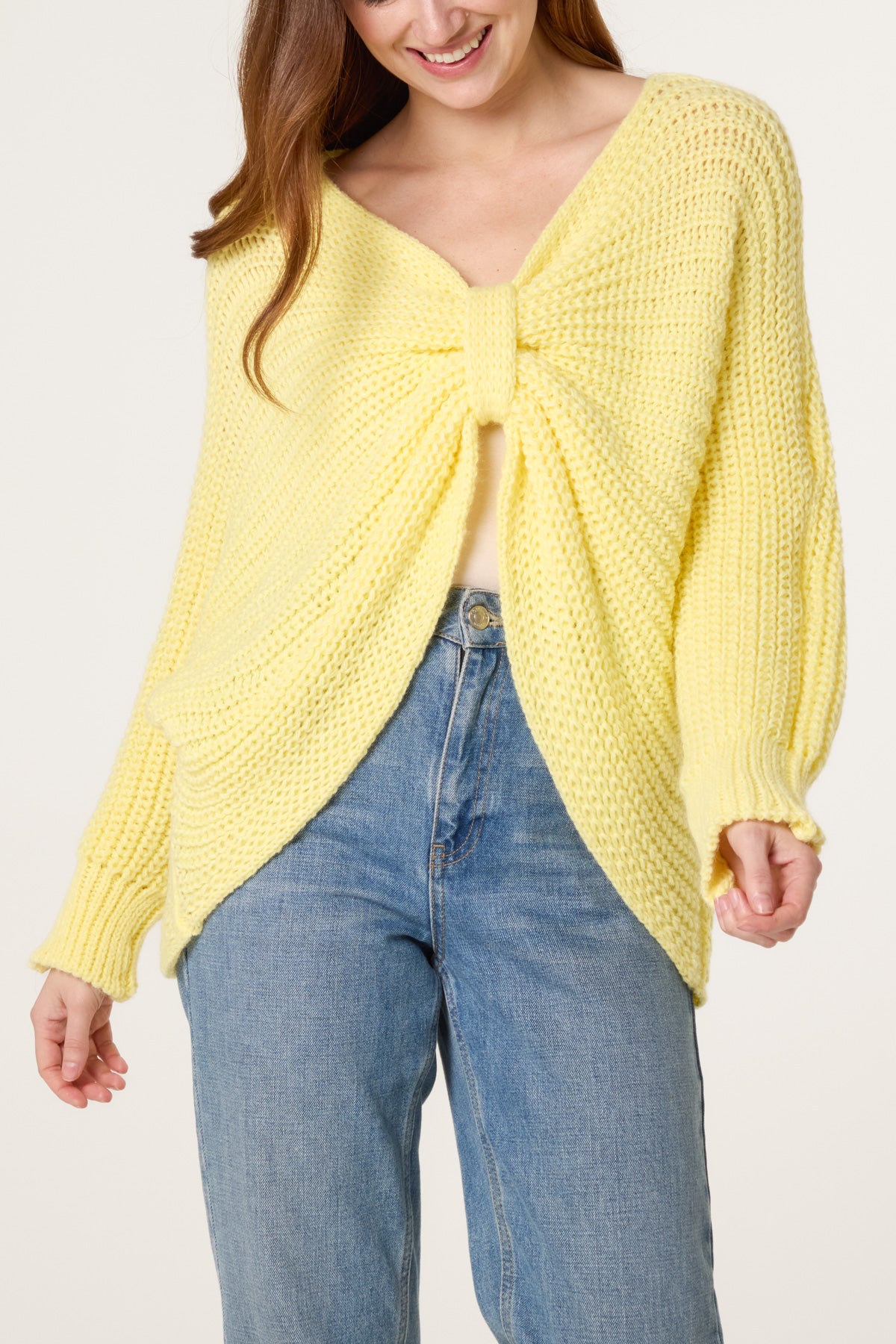 Bow Detail Chunky Knit Jumper