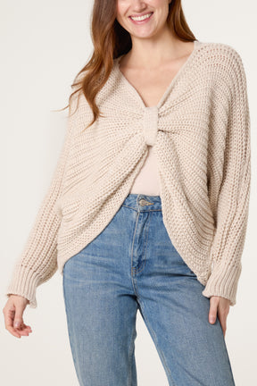 Bow Detail Chunky Knit Jumper