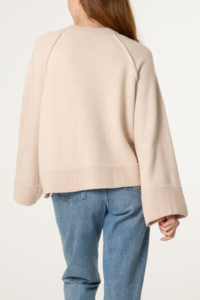 Round Neck Seam Detail Jumper