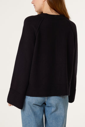 Round Neck Seam Detail Jumper