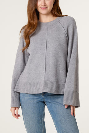 Round Neck Seam Detail Jumper