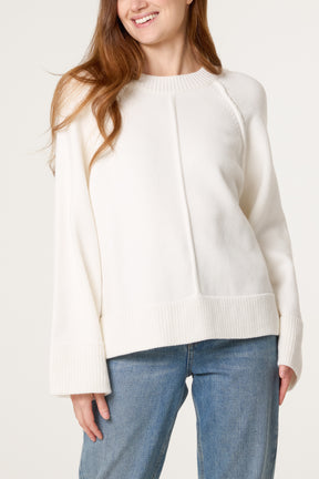 Round Neck Seam Detail Jumper