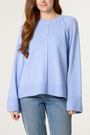 Round Neck Seam Detail Jumper