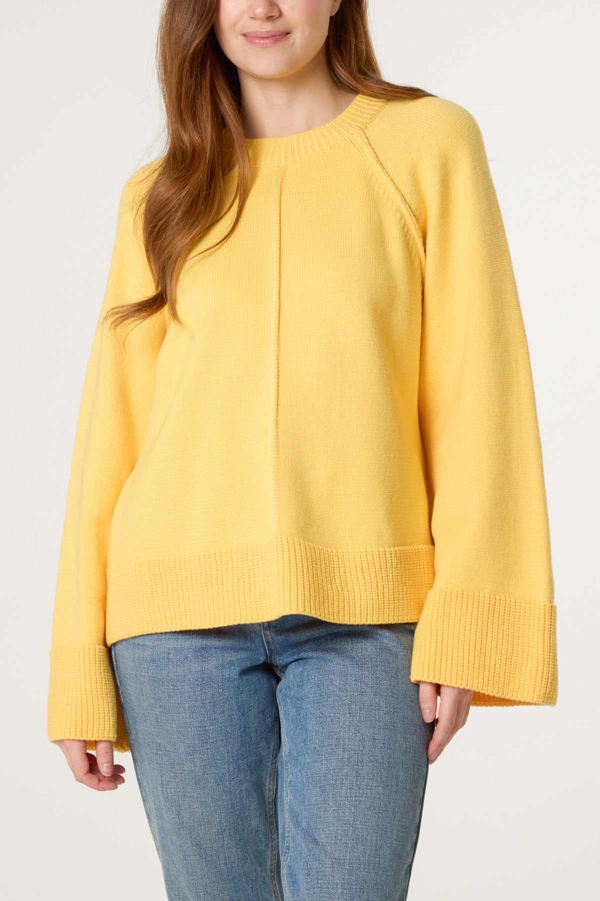 Round Neck Seam Detail Jumper