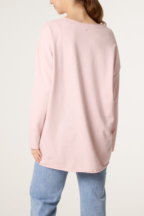 Star Long Sleeve Cotton Top