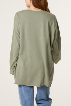 Star Long Sleeve Cotton Top