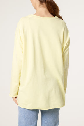 Star Long Sleeve Cotton Top