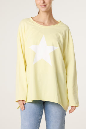 Star Long Sleeve Cotton Top