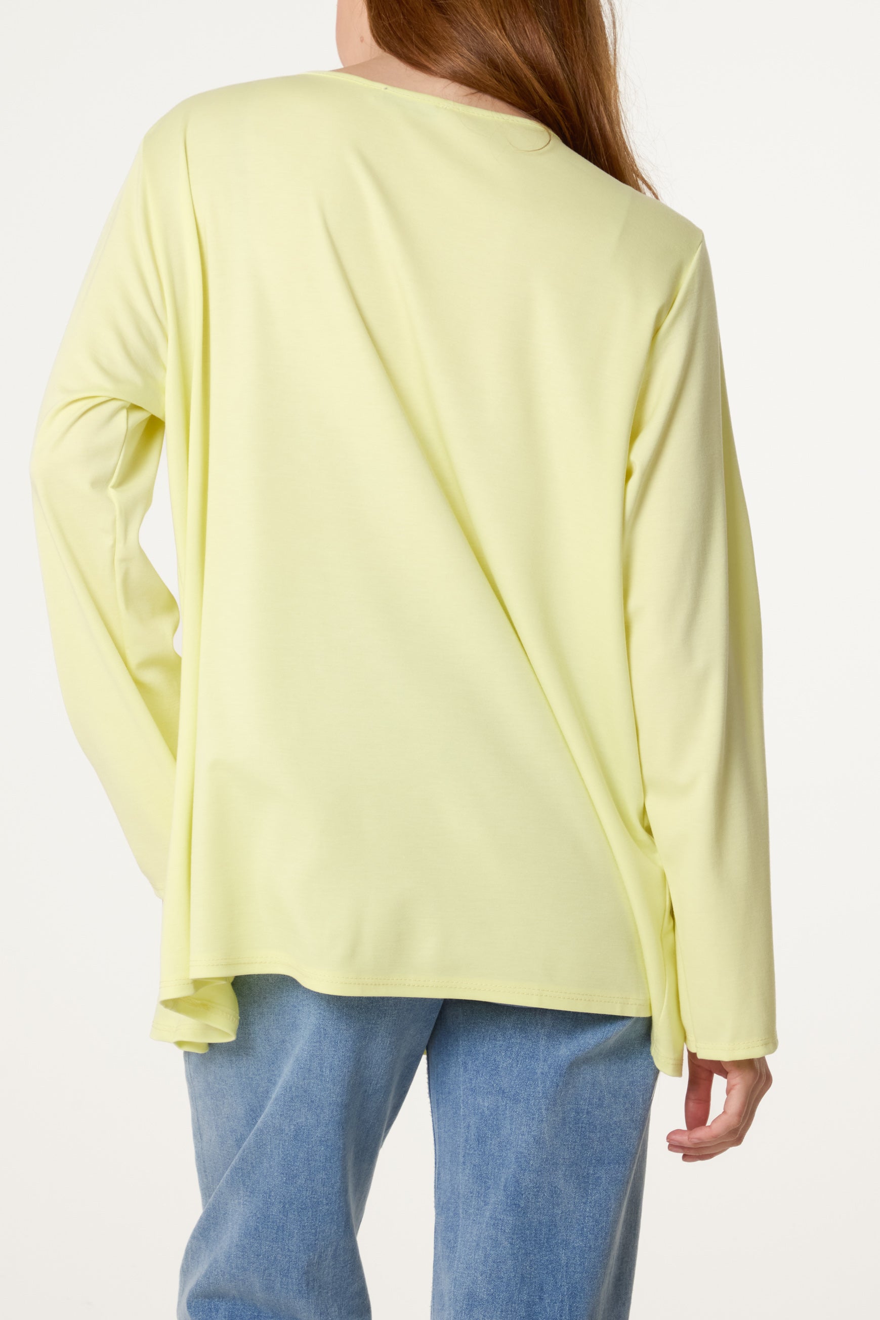 Gold Detail Keyhole Jersey Top