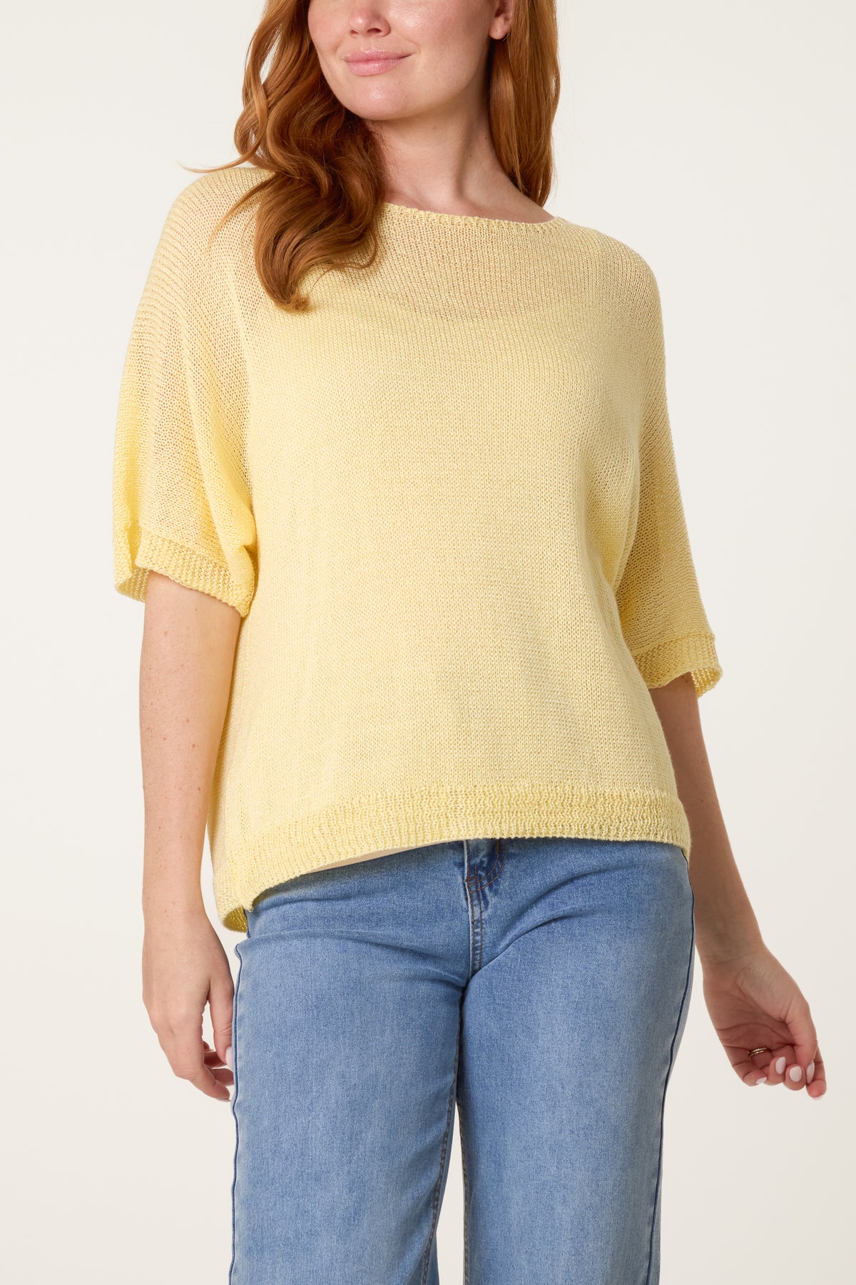 Fine Knit Net Short Sleeve Top