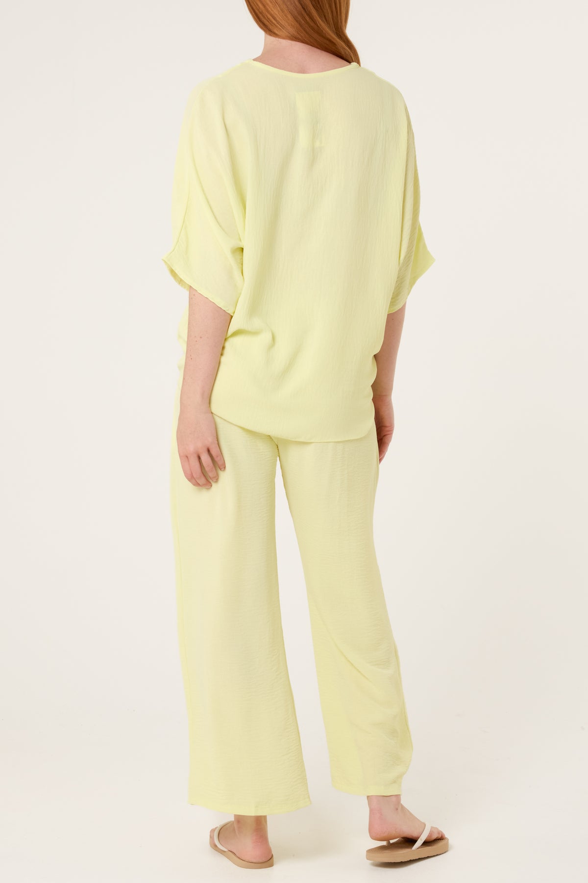 Button Tie Top & Trousers Set