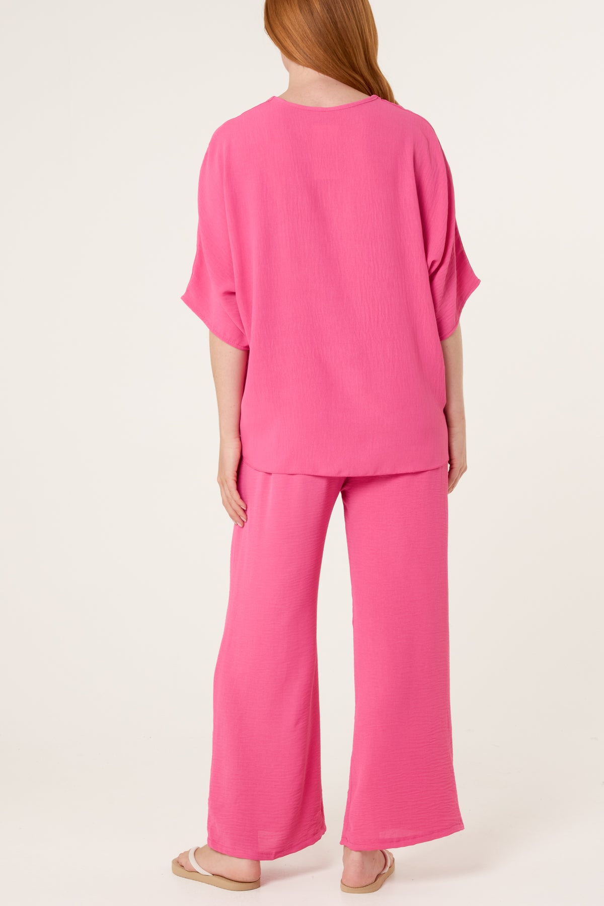Button Tie Top & Trousers Set