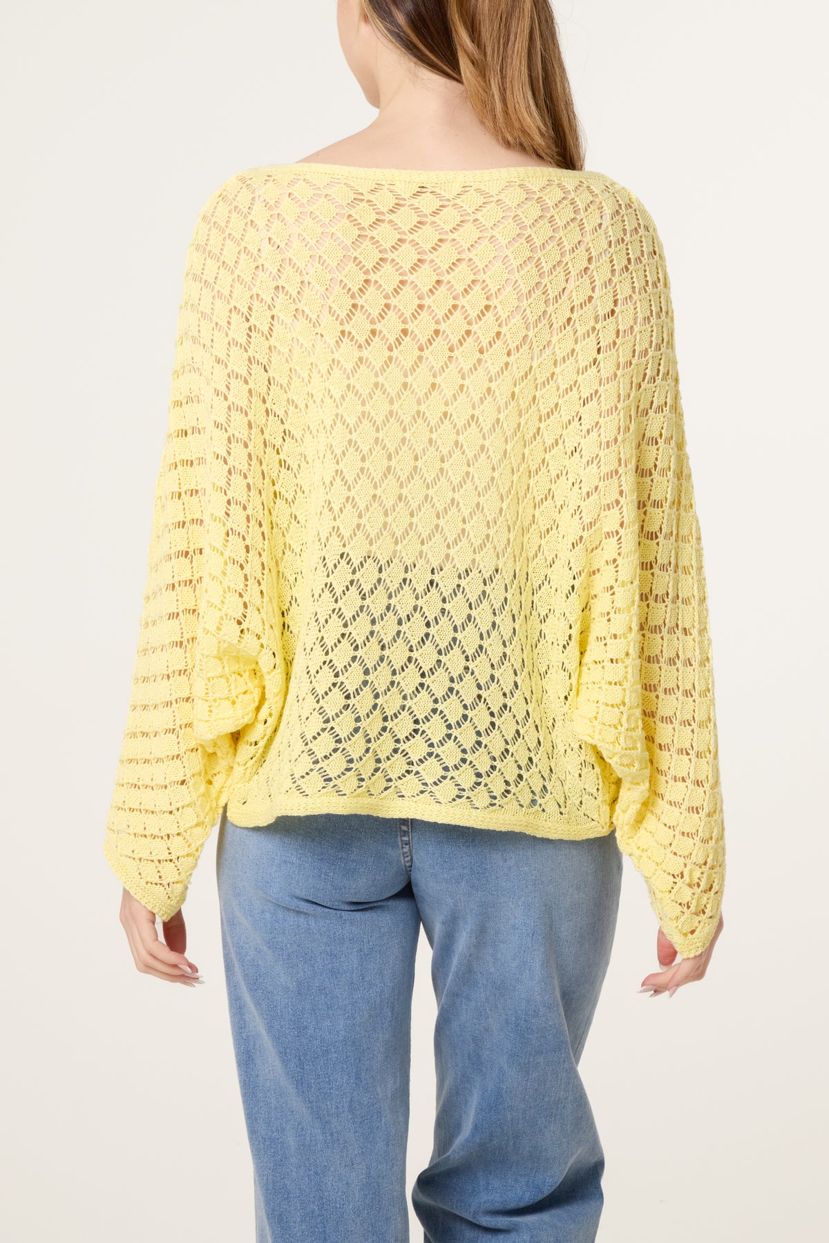 Geo Crochet Cotton Crossover Jumper