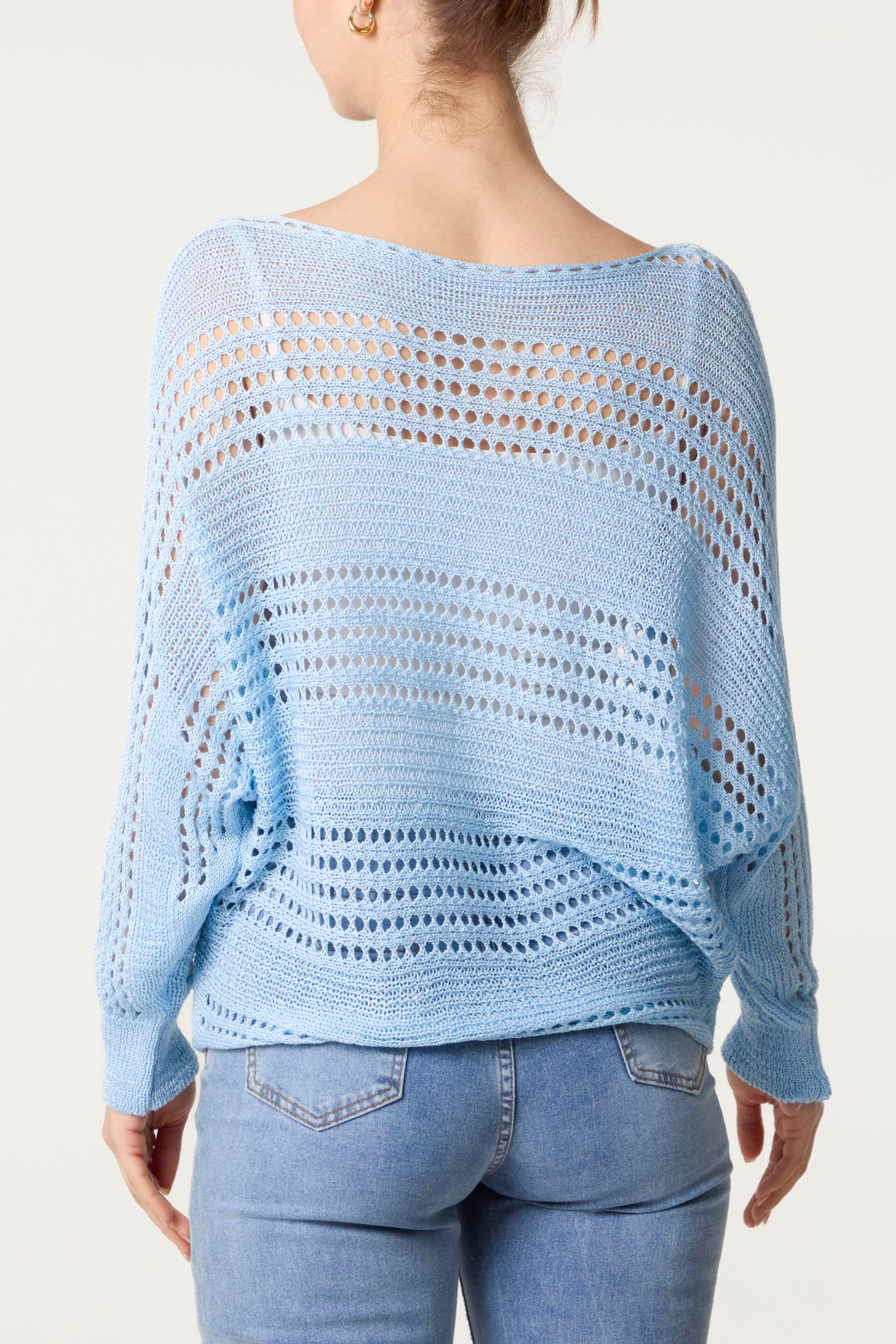 Crochet Knit Long Sleeve Top