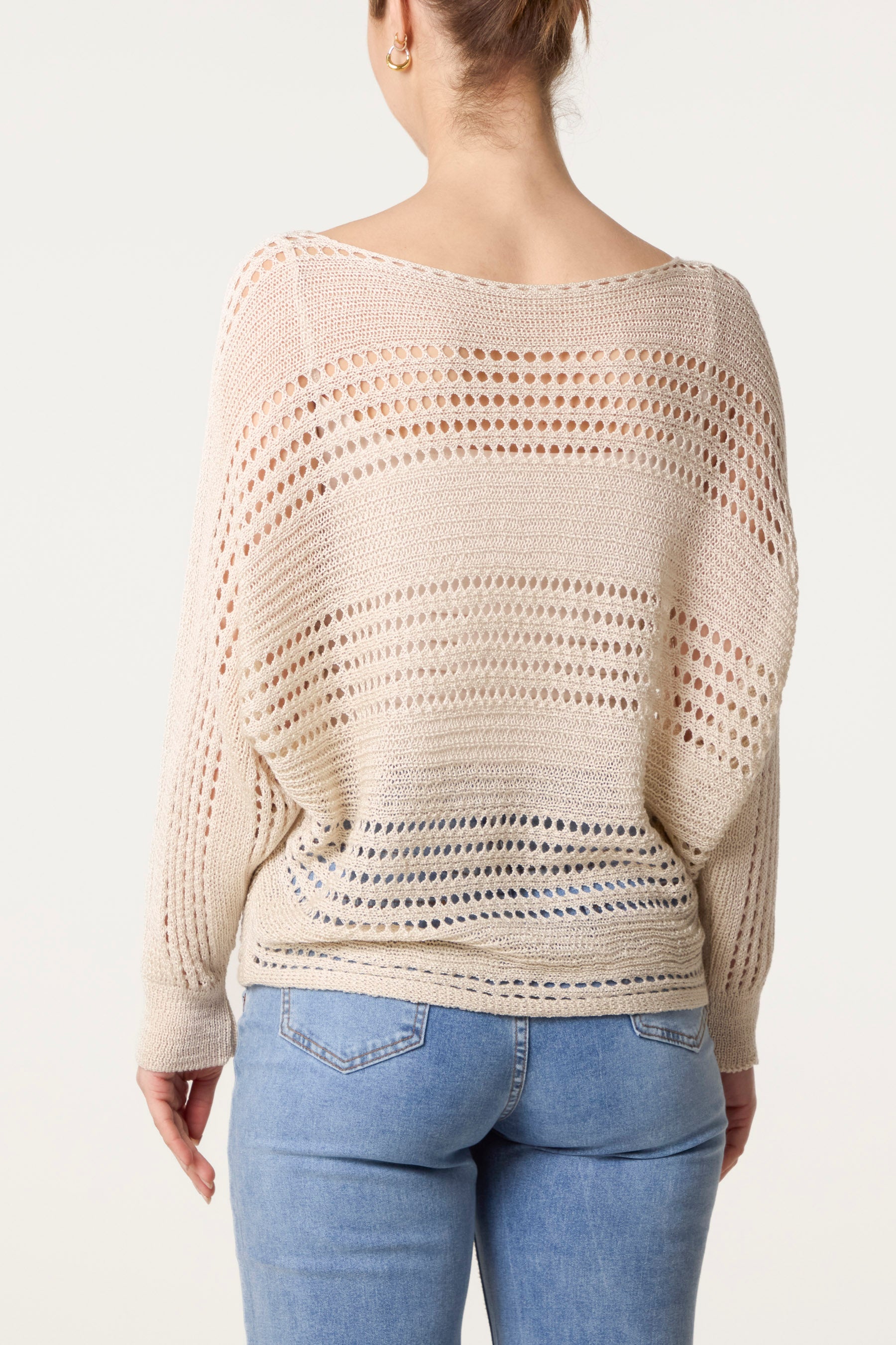 Crochet Knit Long Sleeve Top