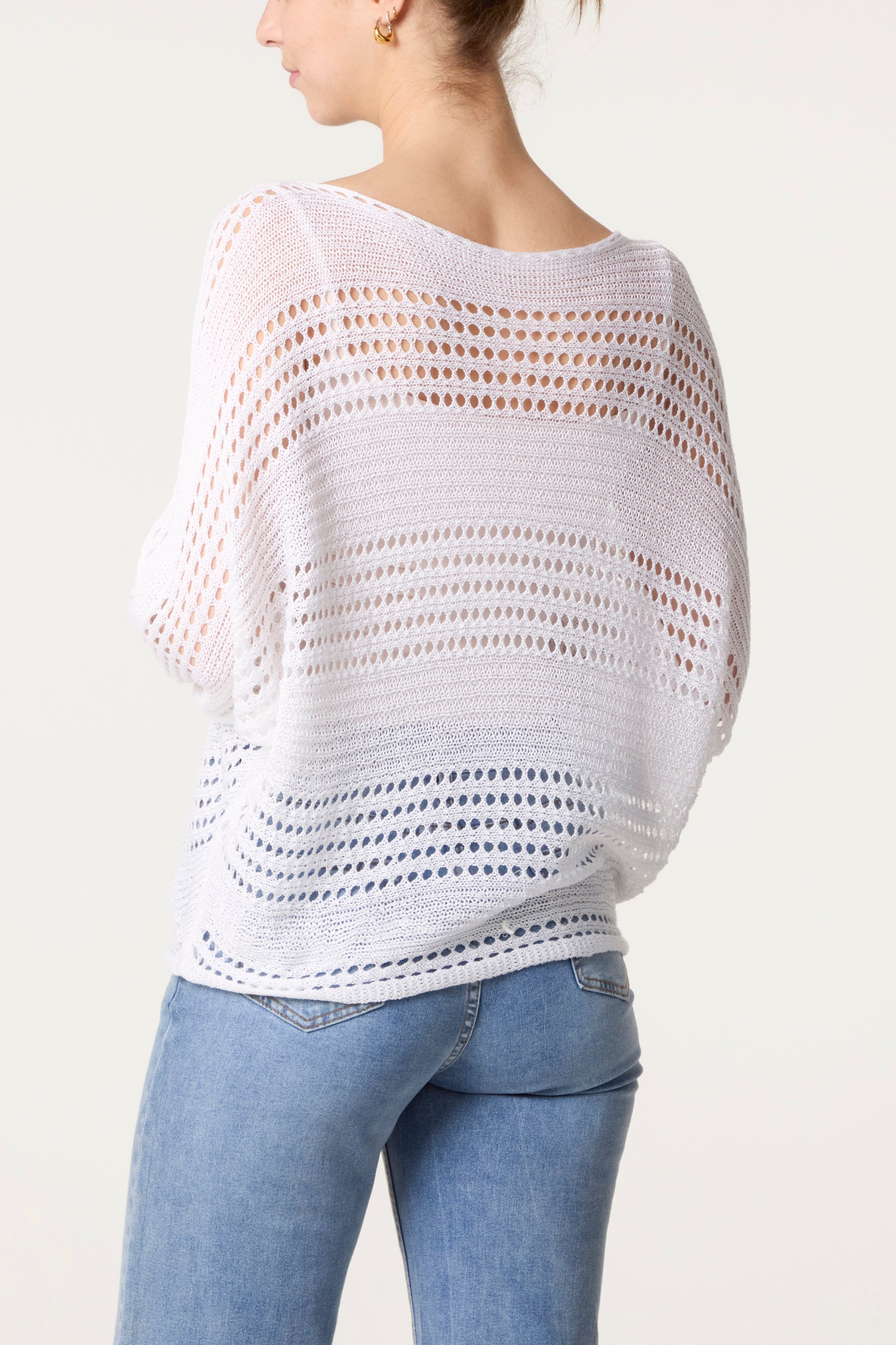 Crochet Knit Long Sleeve Top