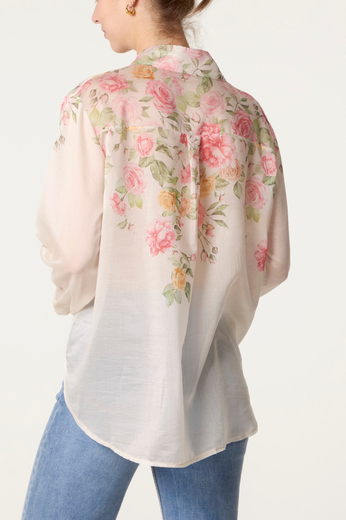 Pastel Floral Tencel Shirt