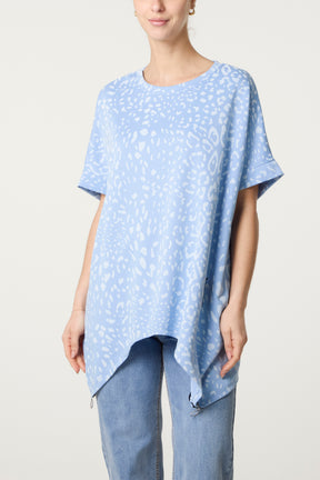 Short Sleeve Animal Sweat Top