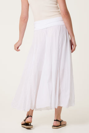 Crinkle Waistband Maxi Skirt