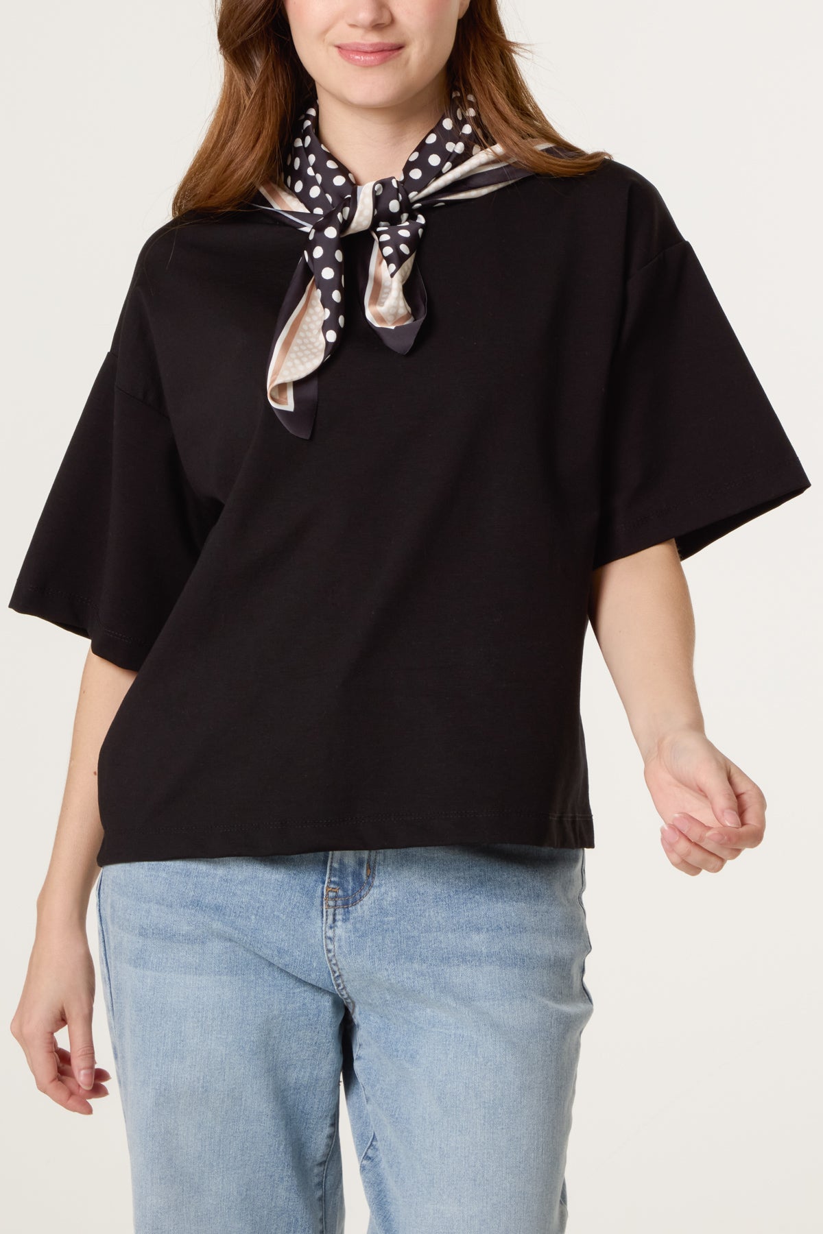 Back Scarf Short Sleeve T-Shirt