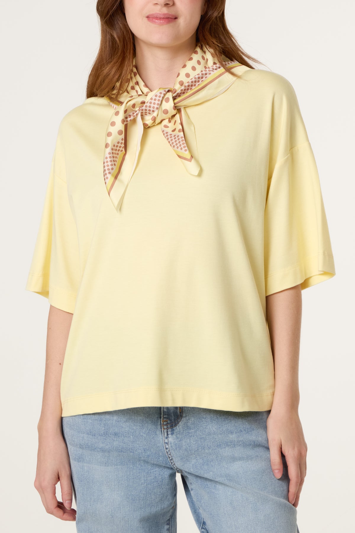 Back Scarf Short Sleeve T-Shirt