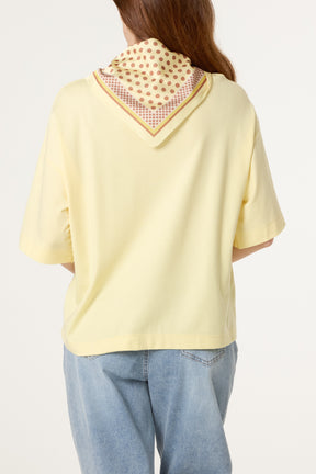 Back Scarf Short Sleeve T-Shirt