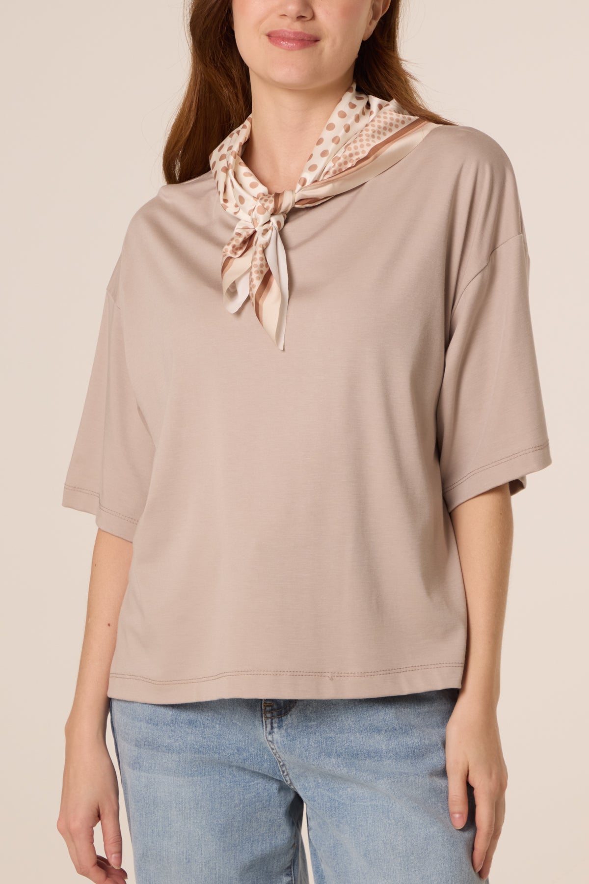 Back Scarf Short Sleeve T-Shirt