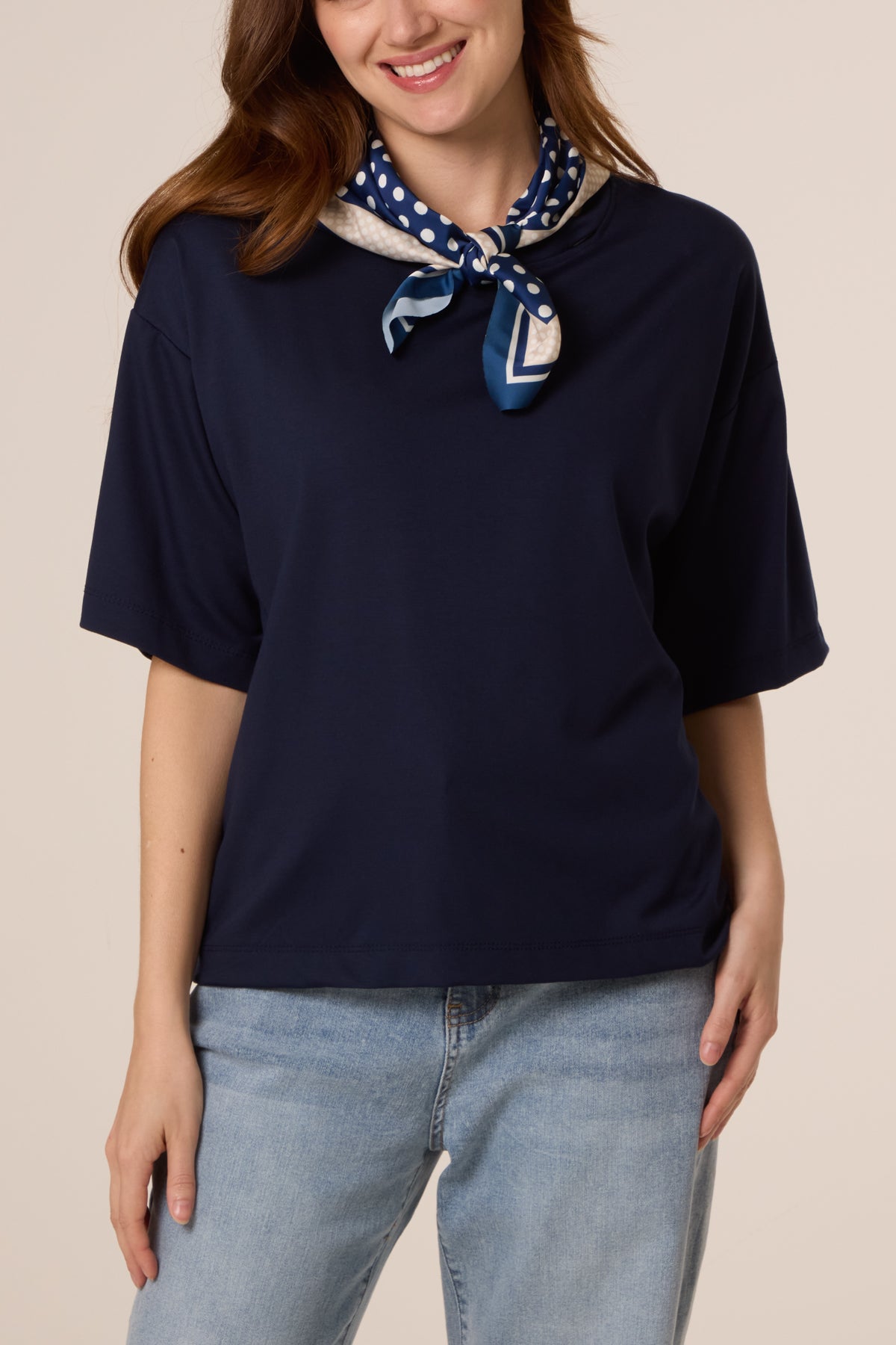 Back Scarf Short Sleeve T-Shirt