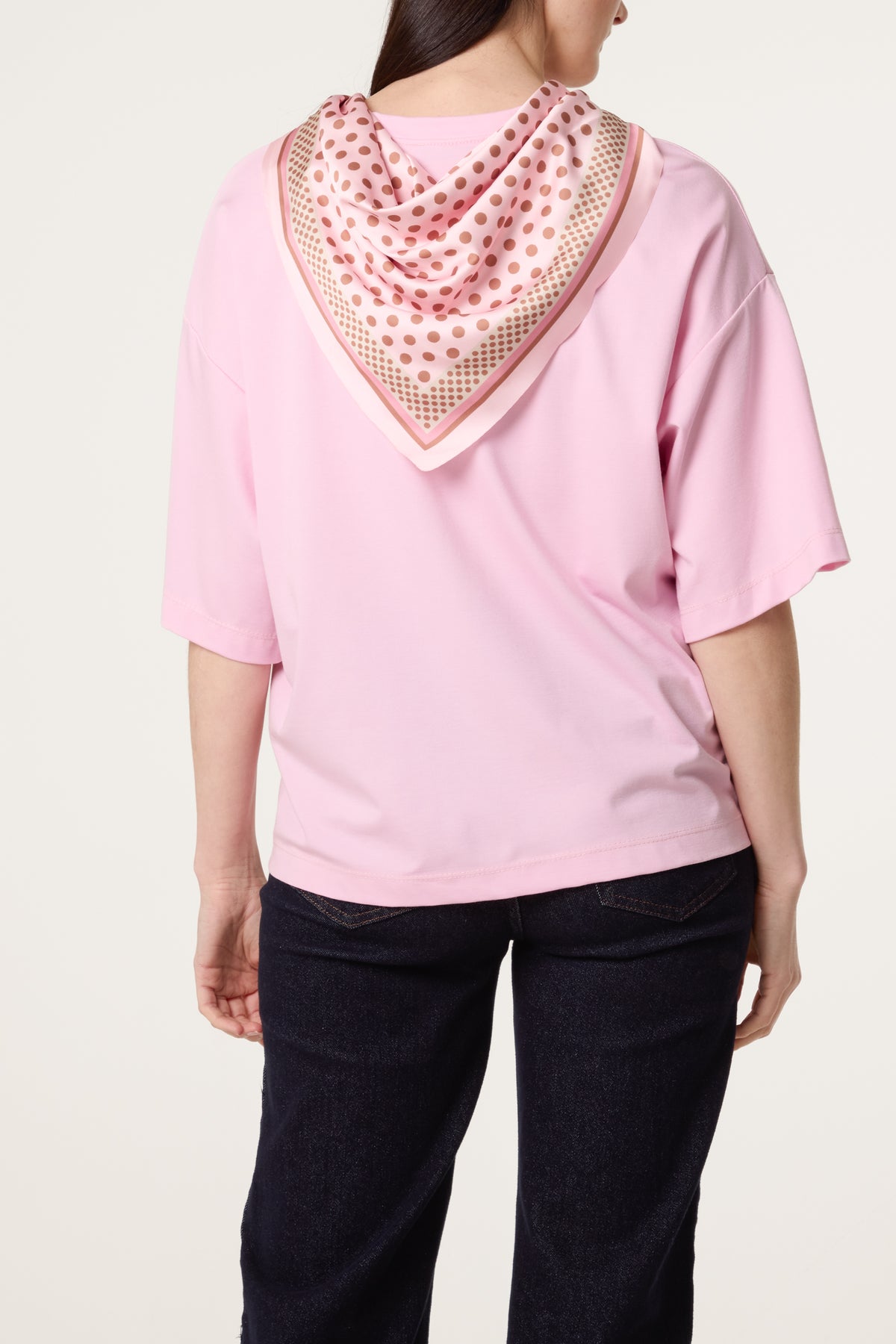 Back Scarf Short Sleeve T-Shirt
