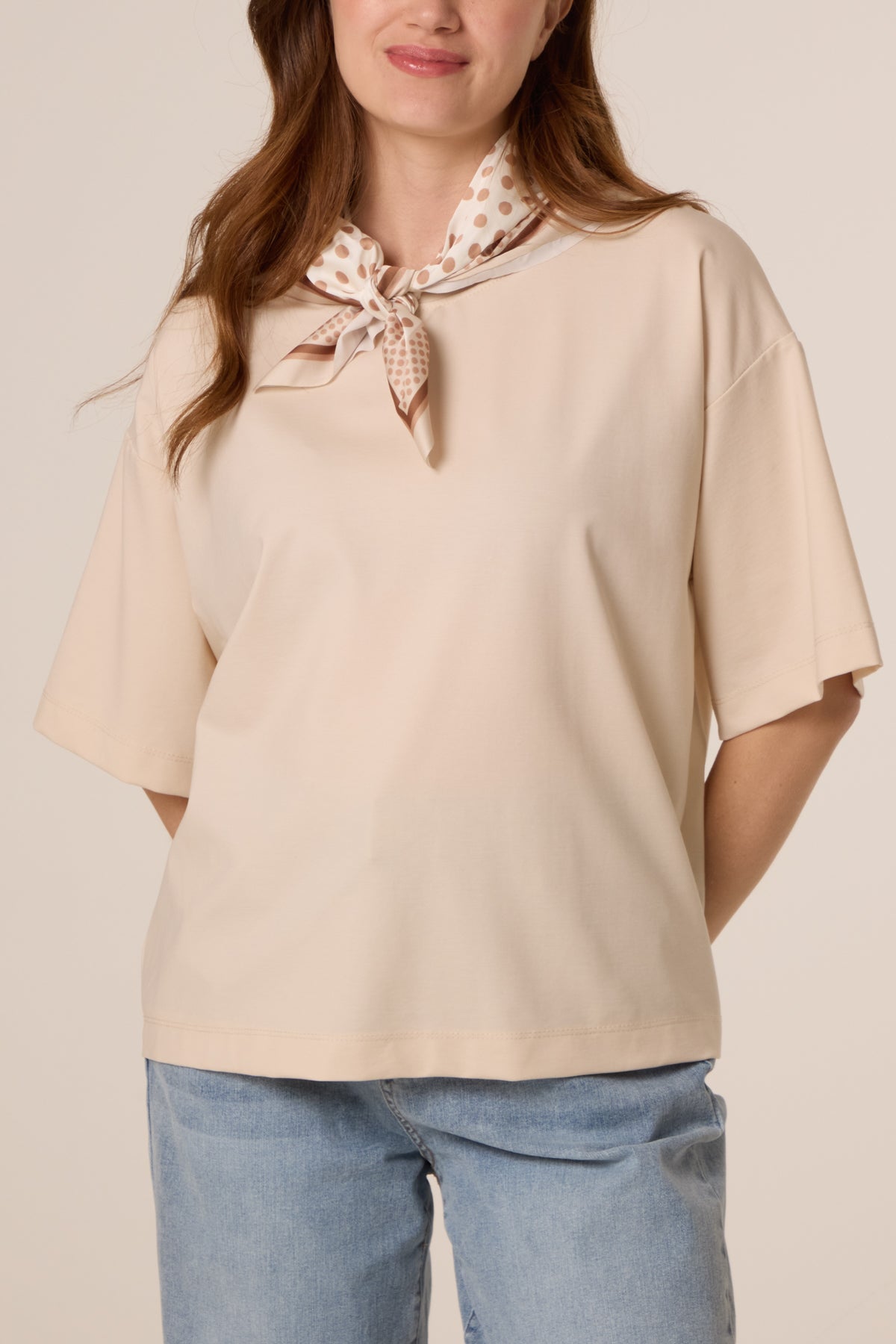 Back Scarf Short Sleeve T-Shirt