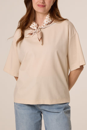 Back Scarf Short Sleeve T-Shirt