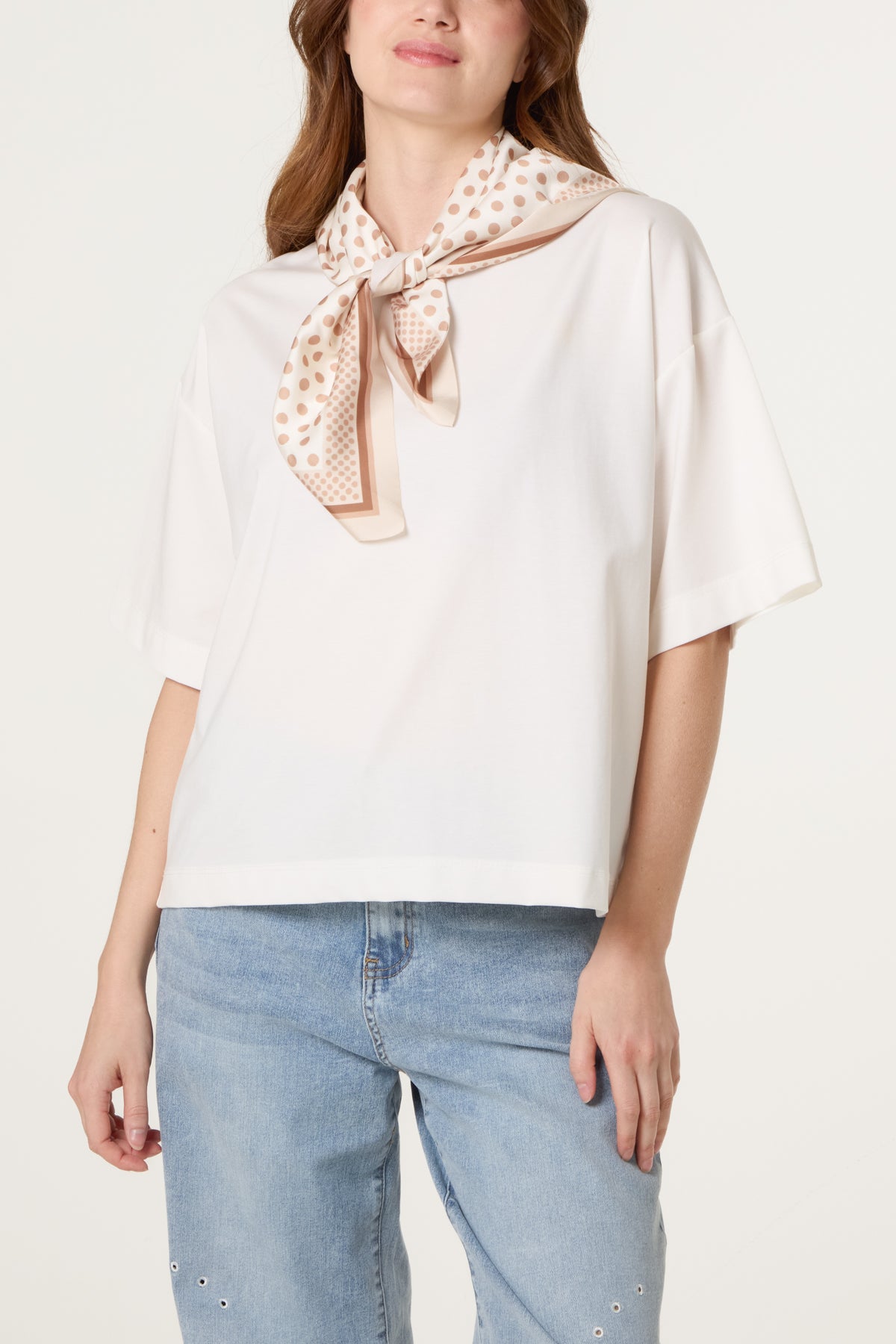 Back Scarf Short Sleeve T-Shirt