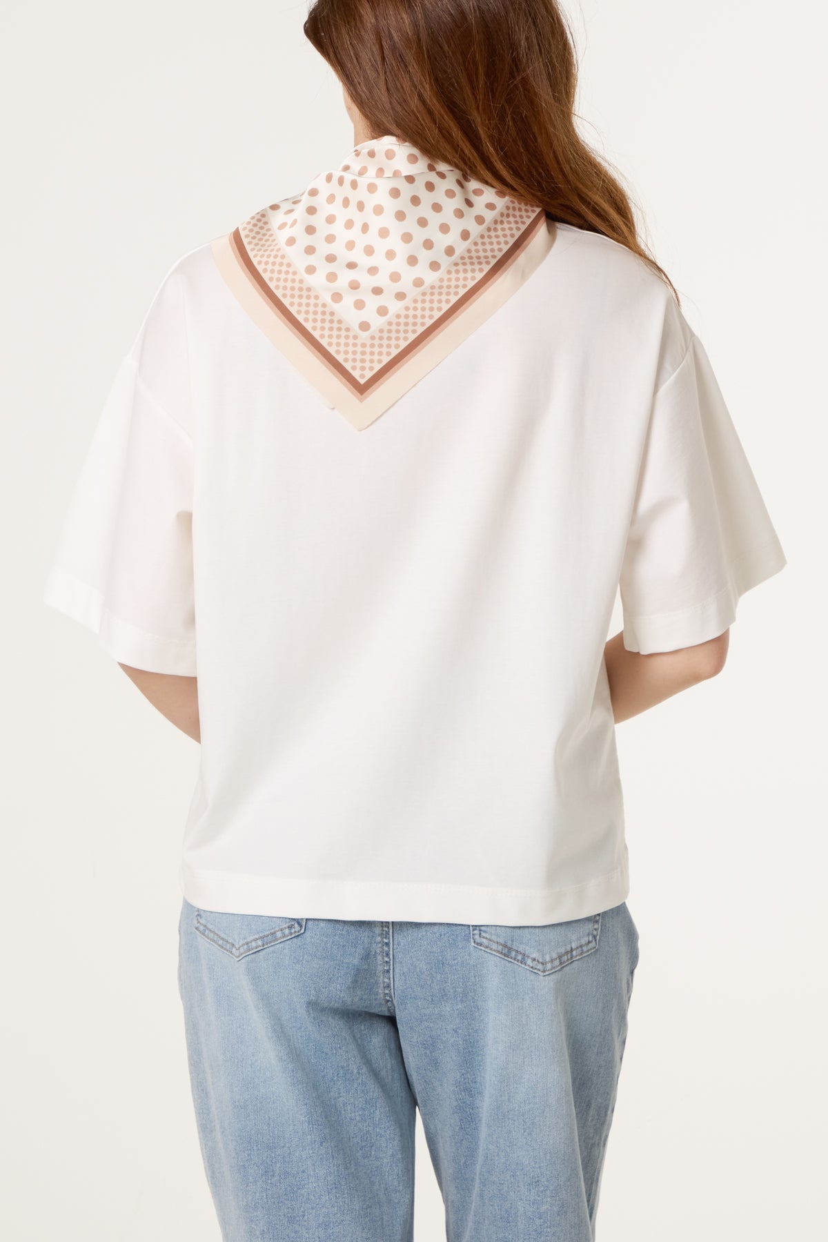 Back Scarf Short Sleeve T-Shirt