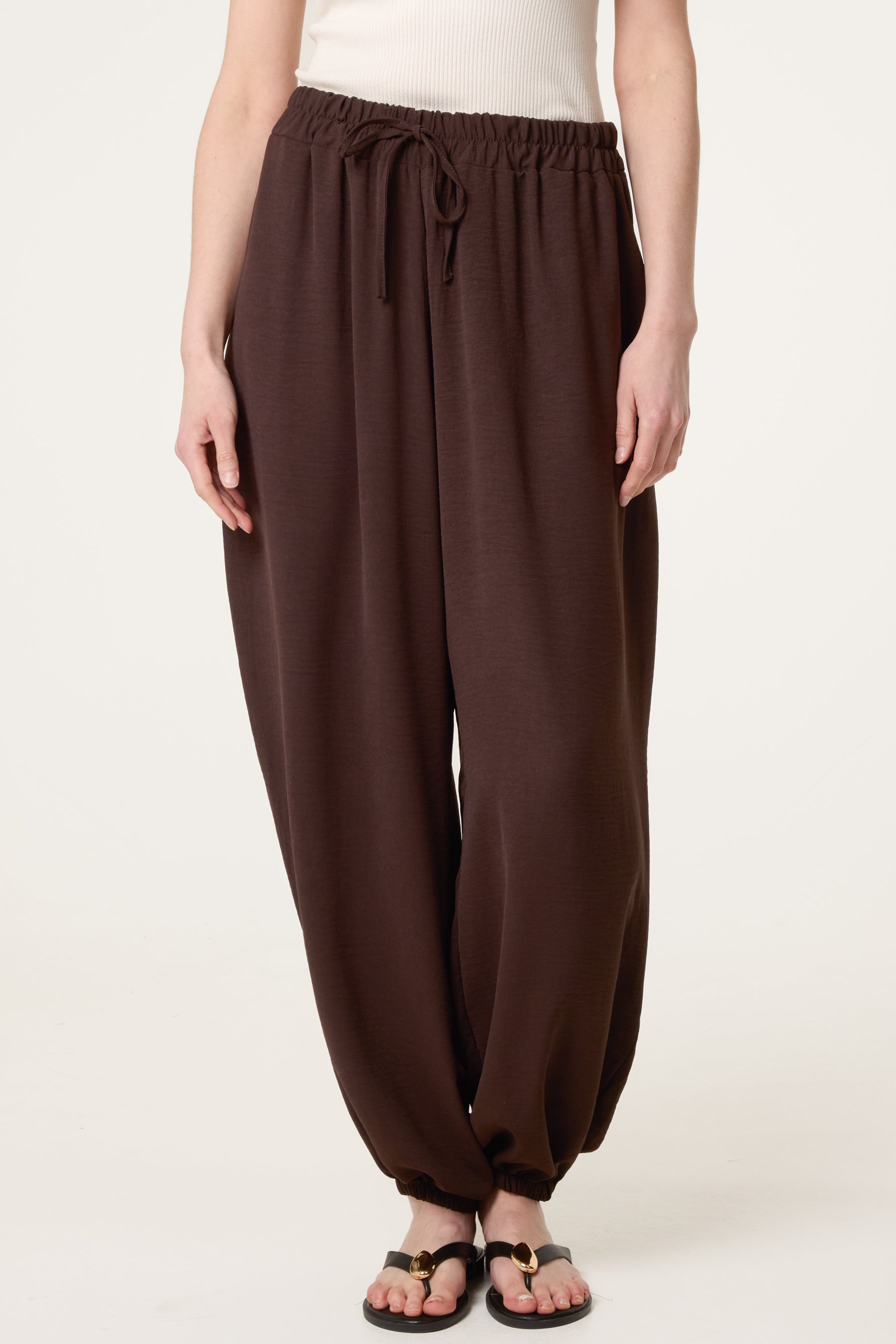 Harem Elastic Waist Trousers