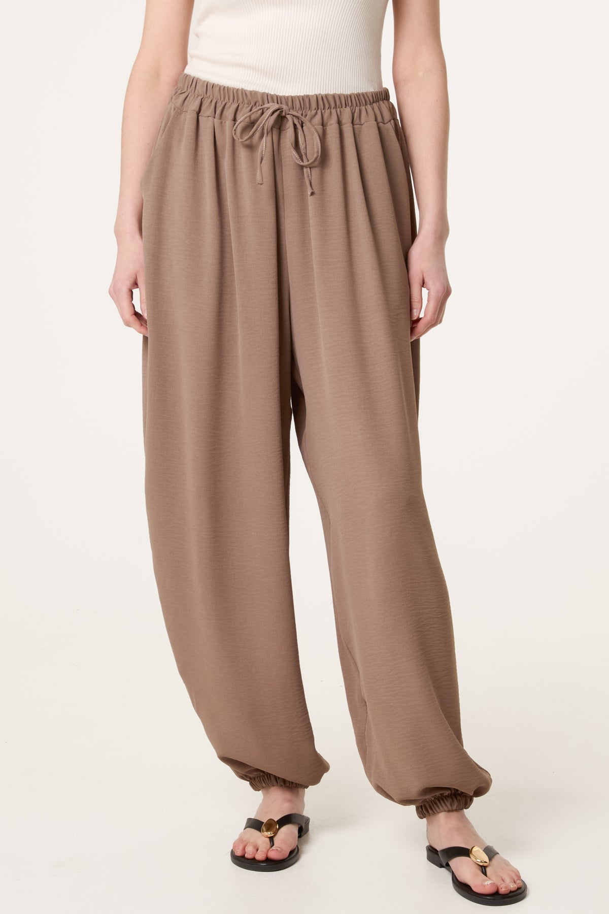 Harem Elastic Waist Trousers