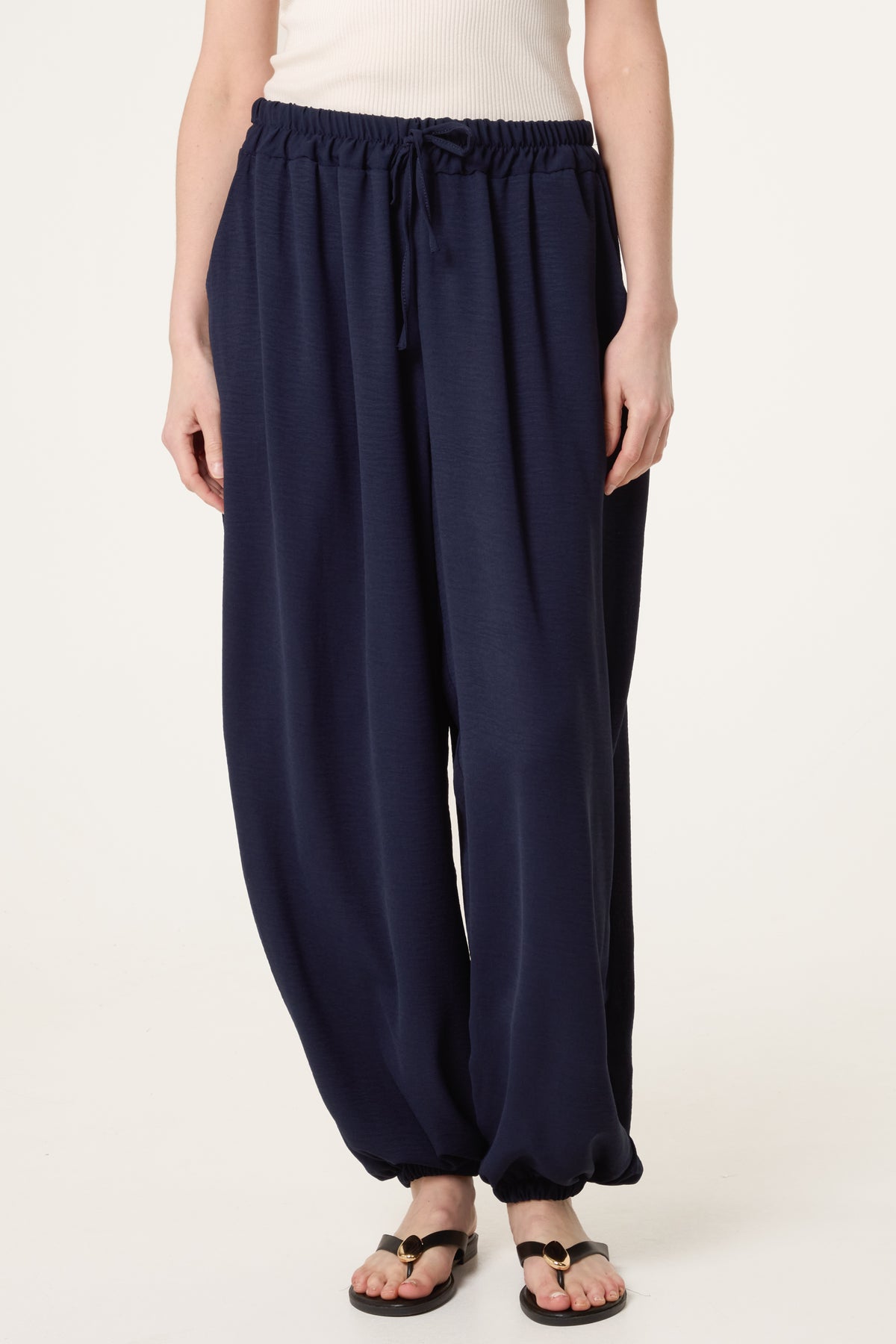Harem Elastic Waist Trousers