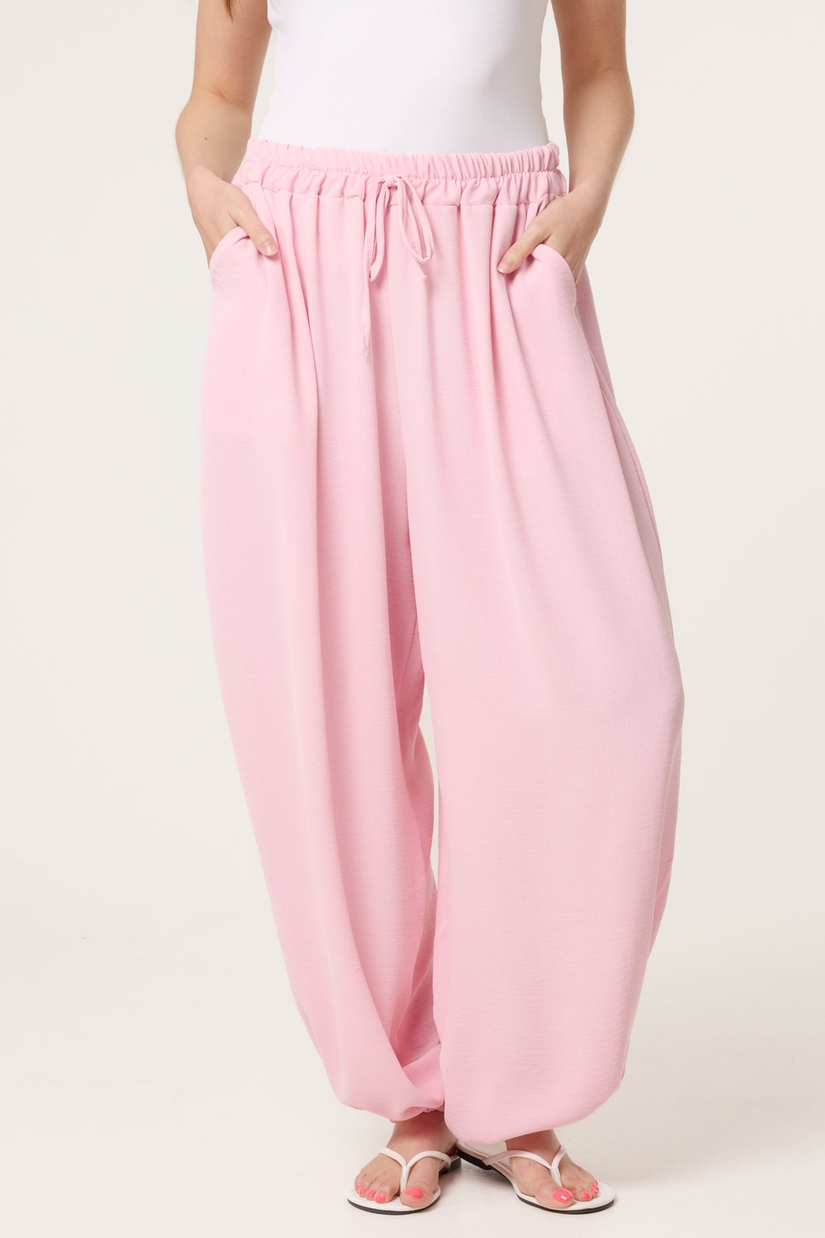 Harem Elastic Waist Trousers