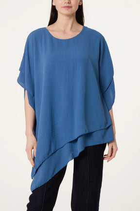 Asymmetric Double Frill Blouse