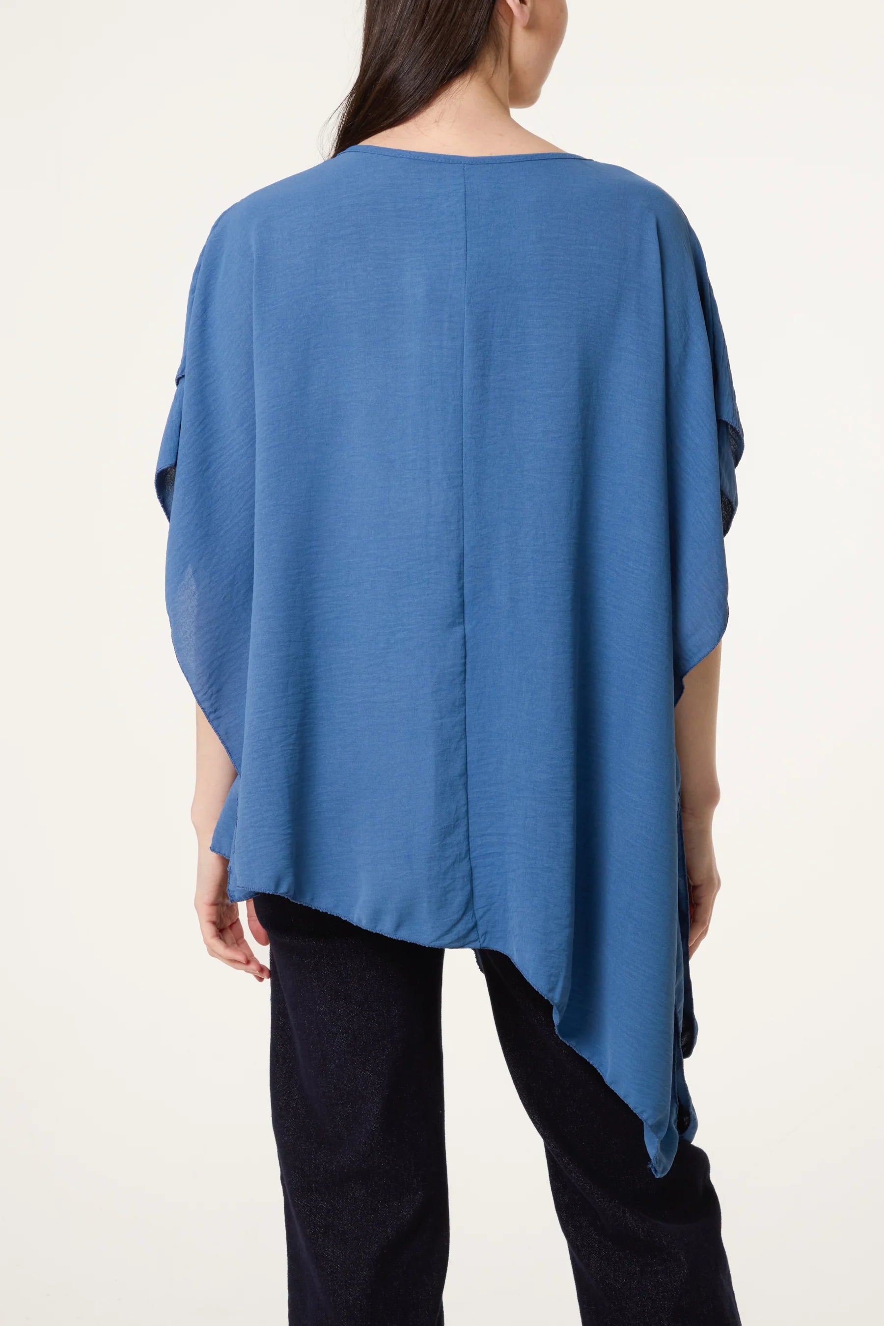 Asymmetric Double Frill Blouse