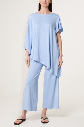 Jersey Asymmetric Top Two Piece Set
