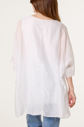 Crossover Front Tunic Top