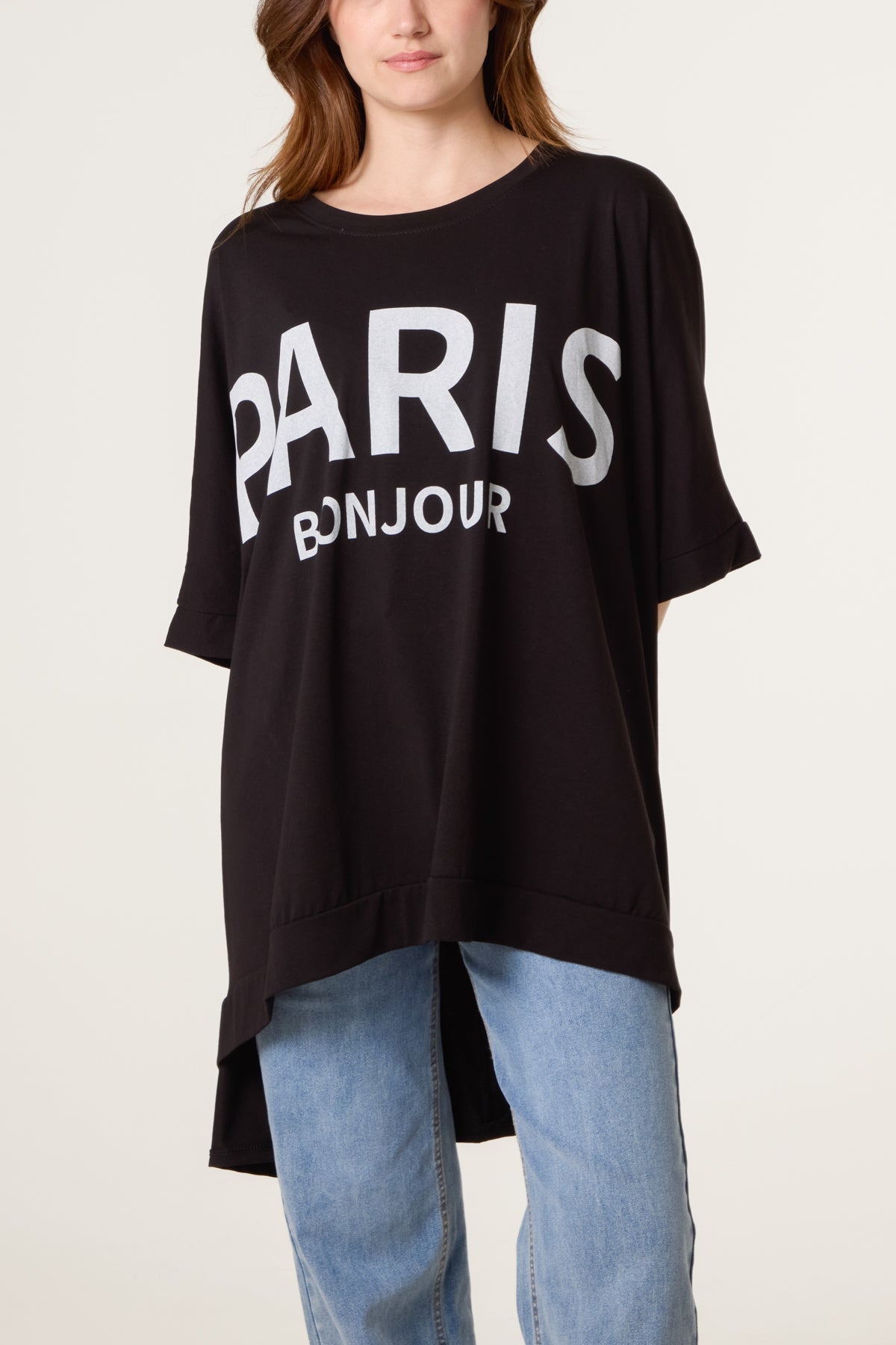 "Paris Bonjour" Oversized T-Shirt