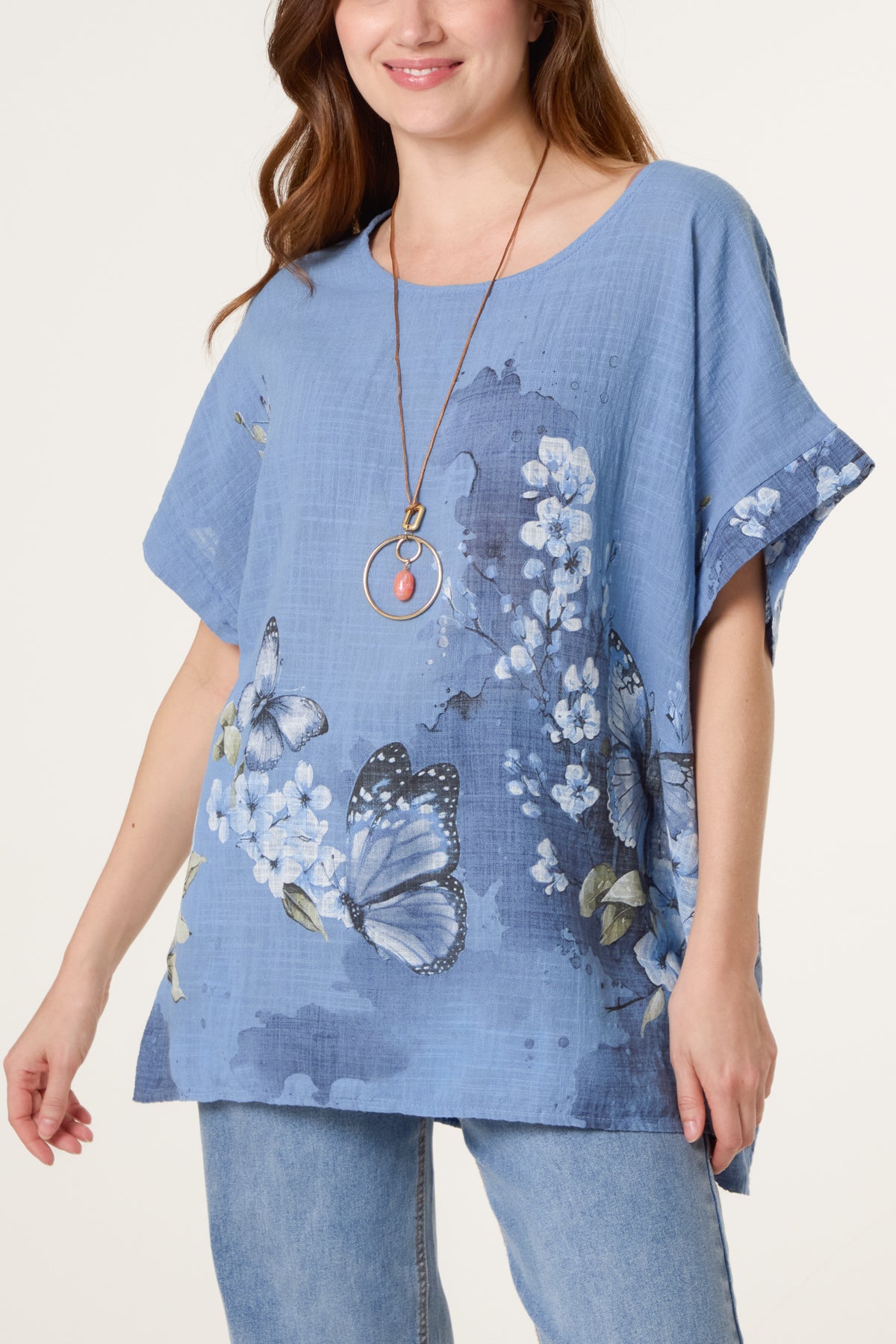 Pure Cotton Necklace Butterfly Top